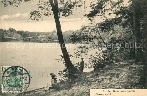 AK / Ansichtskarte Grunewald_Berlin An der Krummen Lanke Grunewald Berlin