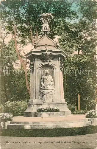 AK / Ansichtskarte Berlin Komponisten Denkmal im Tiergarten Berlin