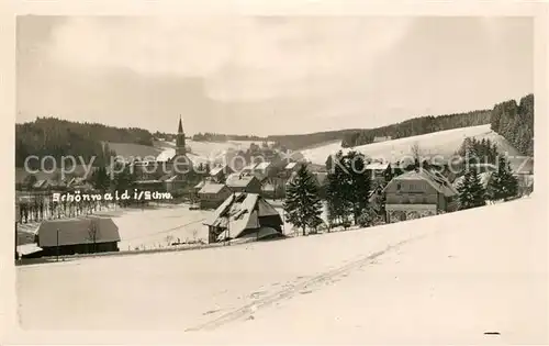 AK / Ansichtskarte Schoenwald_Schwarzwald Winterlandschaft Schoenwald Schwarzwald