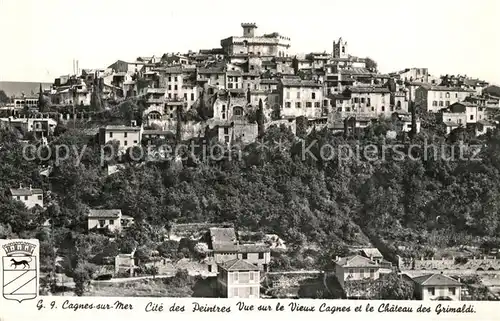 AK / Ansichtskarte Cagnes sur Mer Cite des Peintres Vieux Cagnes et Chateau des Grimaldi Cagnes sur Mer