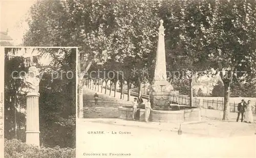 AK / Ansichtskarte Grasse_Alpes_Maritimes Le Cours Monument Grasse_Alpes_Maritimes