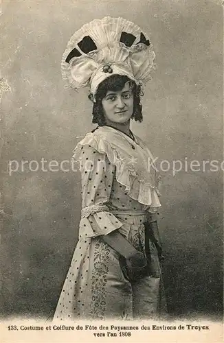 AK / Ansichtskarte Troyes_Aube Costume et Coiffure de Fete des Paysannes Troyes Aube