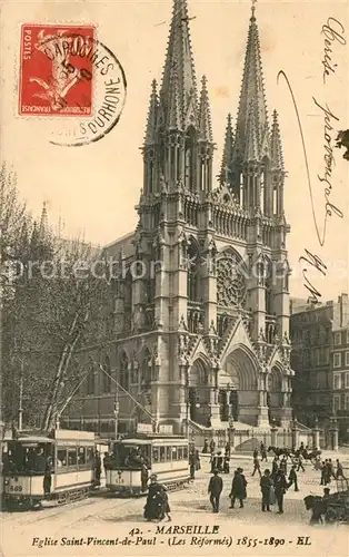 AK / Ansichtskarte Marseille_Bouches du Rhone Eglise Saint Vincent de Paul  Marseille