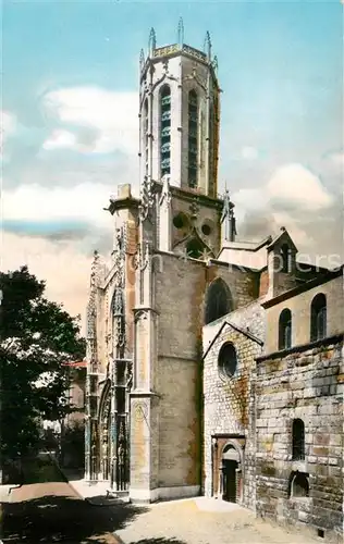 Aix en Provence Cathedrale Saint Sauveur et le Mur Romain Facade et Clocher Aix en Provence