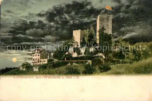 AK / Ansichtskarte Alt Windeck_Ruine Panorama Mondschein Alt Windeck Ruine