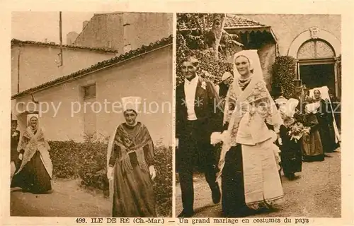 AK / Ansichtskarte Ile_de_Re Un grand mariage en costumes du pays Ile_de_Re