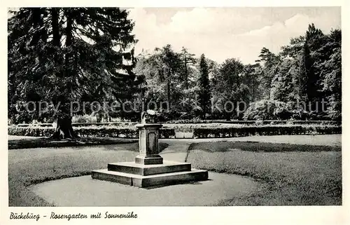 AK / Ansichtskarte Bueckeburg Rosengarten mit Sonnenuhr Bueckeburg