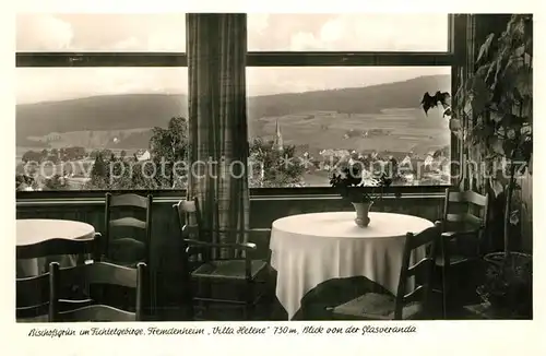 AK / Ansichtskarte Bischofsgruen Fremdenheim Villa Helene Blick von Glasveranda Bischofsgruen