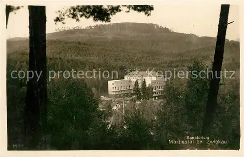 AK / Ansichtskarte Zwickau_Sachsen Sanatorium Martinstal Zwickau Sachsen