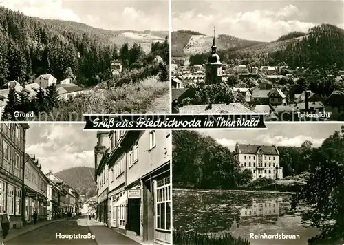 AK / Ansichtskarte Friedrichroda Grund Reinhardsbrunn Hauptstrasse Panorama Friedrichroda