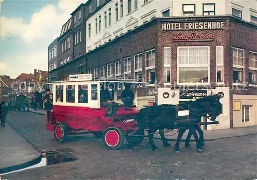 AK / Ansichtskarte Juist_Nordseebad Pferde Omnibus Juist_Nordseebad