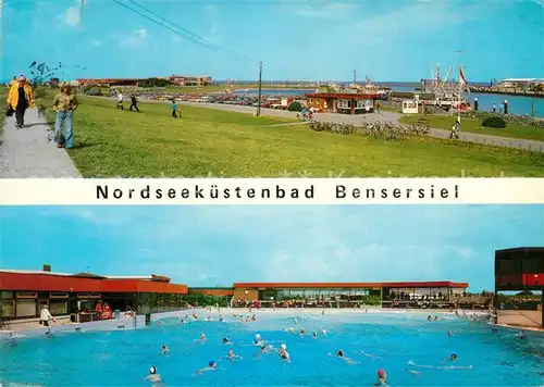 AK / Ansichtskarte Bensersiel_Nordseebad Freibad Panorama Bensersiel_Nordseebad