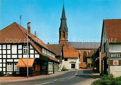 AK / Ansichtskarte Visbek Ortsmitte Kirche Hotel Visbek