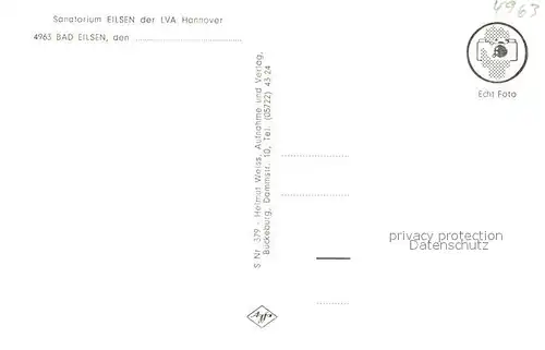 AK / Ansichtskarte Bad_Eilsen Sanatorium der LVA Hannover Badehotel Bad_Eilsen