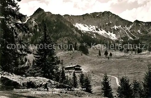 AK / Ansichtskarte Bayrischzell Rosengassen Alm gegen Jaegerwand Traithen Bayerische Alpen Bayrischzell