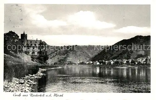 AK / Ansichtskarte Niederfell Uferpartie an der Mosel Niederfell