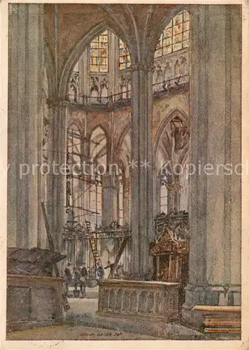 AK / Ansichtskarte Koeln_Rhein Koelner Dom Chorblick Aquarell Koeln_Rhein