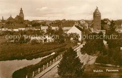 AK / Ansichtskarte Malchin_Demmin Stadtpanorama Malchin Demmin