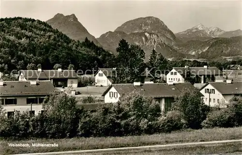 AK / Ansichtskarte Weissbach_Bad_Reichenhall Muehlenstrasse Alpen Weissbach_Bad_Reichenhall