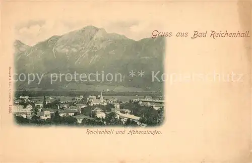 AK / Ansichtskarte Bad_Reichenhall Stadtpanorama mit Hohenstaufen Alpen Bad_Reichenhall