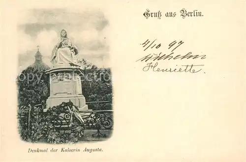 AK / Ansichtskarte Berlin Denkmal der Kaiserin Augusta Berlin