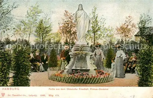 AK / Ansichtskarte Hamburg Ohlsdorfer Friedhof Primus Denkmal Hamburg