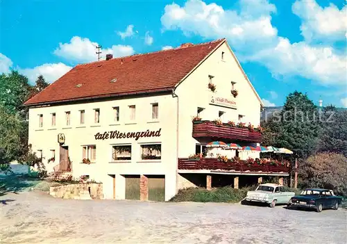 AK / Ansichtskarte Bischofsgruen Cafe Wiesengrund Bischofsgruen