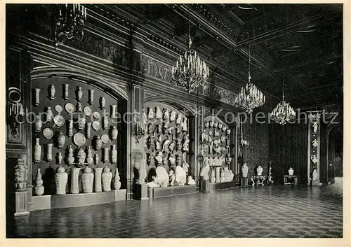 AK / Ansichtskarte Dresden Jubil?umsausstellung August der Starke und seine Zeit Bankettsaal mit Porzellanausstellung  Dresden