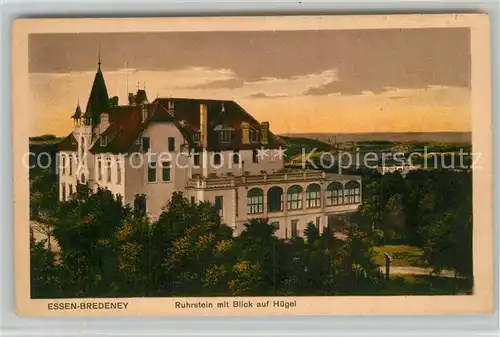 AK / Ansichtskarte Bredeney Ruhrstein mit Blick auf H?gel Bredeney