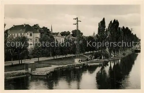 Alsleben_Saale Blick von der Saalebruecke Alsleben_Saale