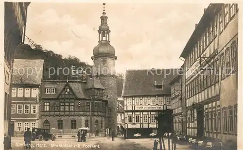 AK / Ansichtskarte Stolberg_Harz Marktplatz Postamt Stolberg Harz