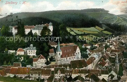 AK / Ansichtskarte Stolberg_Harz Panorama Kirche Stolberg Harz