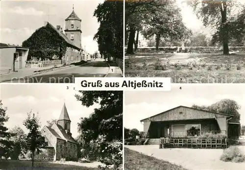 AK / Ansichtskarte Altjessnitz Hauptstrasse Park Irrgarten Kirche Konsum Kaufhalle Altjessnitz