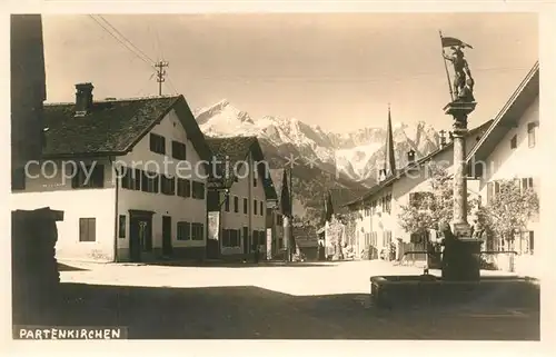 AK / Ansichtskarte Partenkirchen Brunnenpartie Partenkirchen