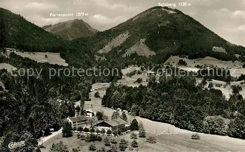 AK / Ansichtskarte Brannenburg Erholungsheim D.P.G. Fliegeraufnahme mit Sulzberg Farrenpoint Brannenburg