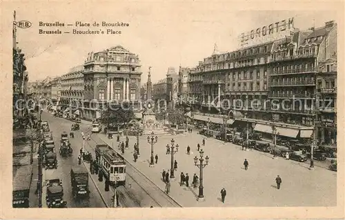 AK / Ansichtskarte Strassenbahn Bruxelles Place de Brouckere  