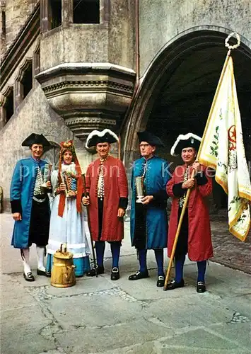 AK / Ansichtskarte Halle_Saale Halloren Gruppe der Salzwirker Bruderschaft im Thale zu Halle Halle_Saale