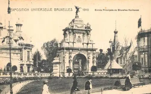 AK / Ansichtskarte Exposition_Universelle_Bruxelles_1910 Entree Principale de Bruxelles Kermesse  