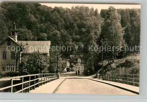 AK / Ansichtskarte Treseburg_Harz Br?ckenpartie Treseburg Harz