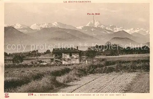 AK / Ansichtskarte Montrejeau_Haute Garonne Chaine des Pyren?es et Pic du Midi Montrejeau Haute Garonne