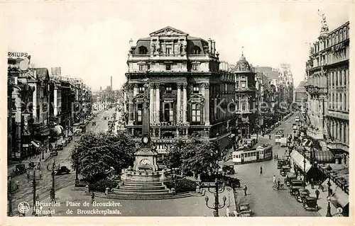 AK / Ansichtskarte Strassenbahn Bruxelles Place de Brouckere  