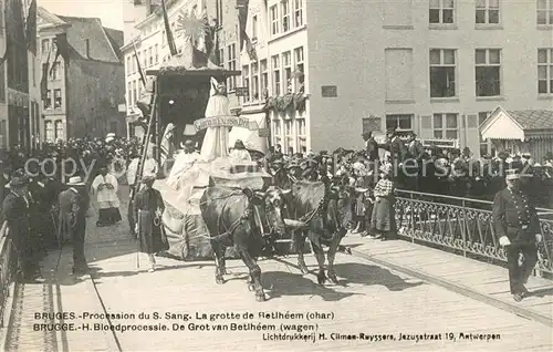 AK / Ansichtskarte Bruges_Flandre Procession du S Sang La grotte de Bethleheem  Bruges_Flandre