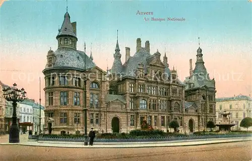 AK / Ansichtskarte Anvers_Antwerpen Le Banque Nationale Anvers Antwerpen