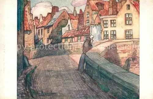 AK / Ansichtskarte Bruges_Flandre Pont de la Clef Bruges_Flandre