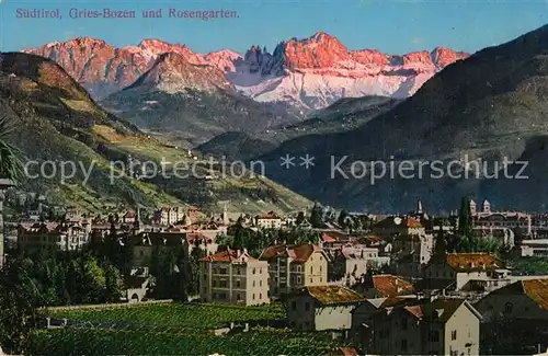 AK / Ansichtskarte Bozen_Gries Rosengarten Bozen Gries