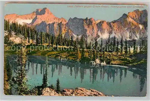 AK / Ansichtskarte Lago_Federa Creda Rossa Pomagognon Cristello Lago Federa