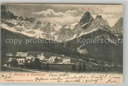 AK / Ansichtskarte San_Martino_di_Castrozza Panorama Cima Rosetta San_Martino_di_Castrozza