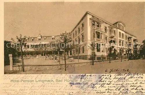 AK / Ansichtskarte Bad_Muenster_Stein_Ebernburg Hotel Pension Langmack Bad_Muenster