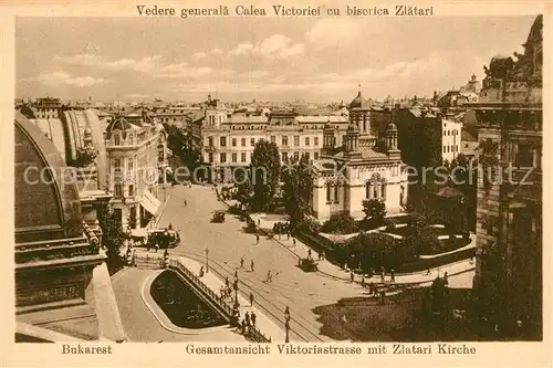 AK / Ansichtskarte Bukarest Viktoriastrasssse Zlatari Kirche Bukarest