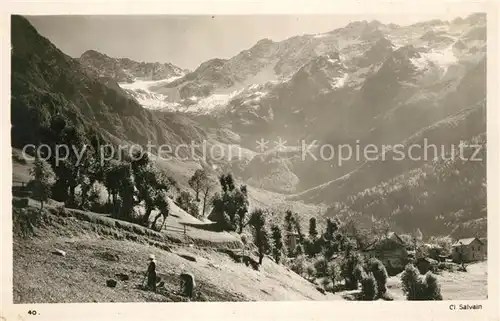 AK / Ansichtskarte Allevard_les_Bains_Isere Village de Gleyzin et son Glacier Alpes Allevard_les_Bains_Isere